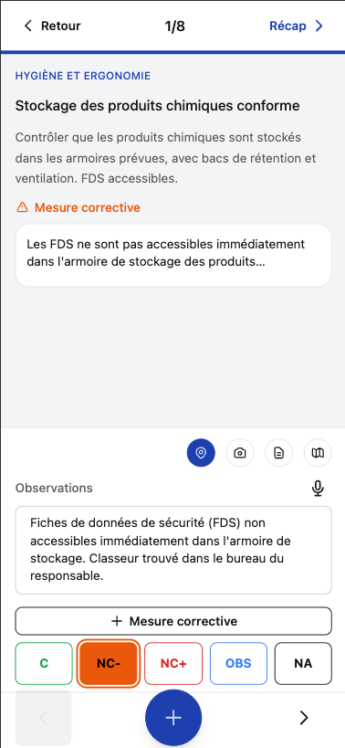 AuditApp — Évaluation d'un point de contrôle